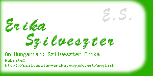 erika szilveszter business card